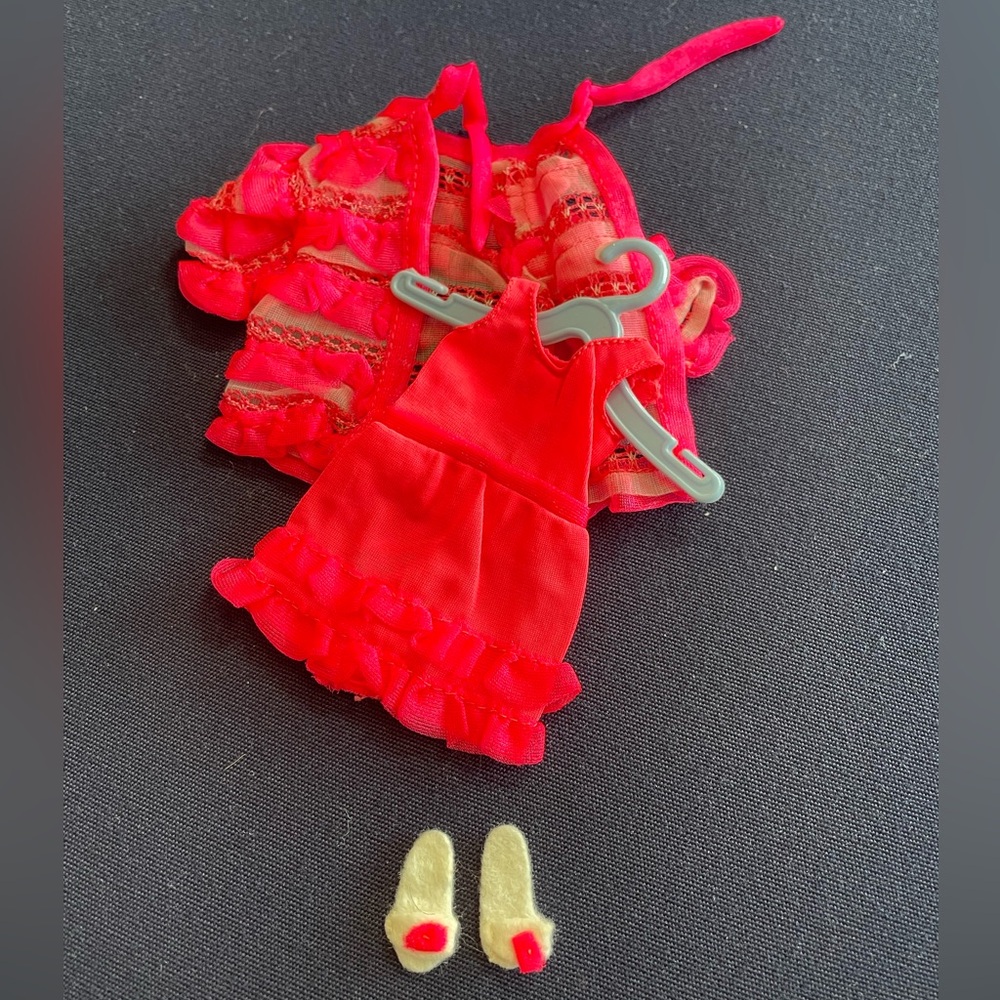 Vintage Barbie Original 1969 "Snappy Snoozer" Clothes w/ RARE Slippers! #1238